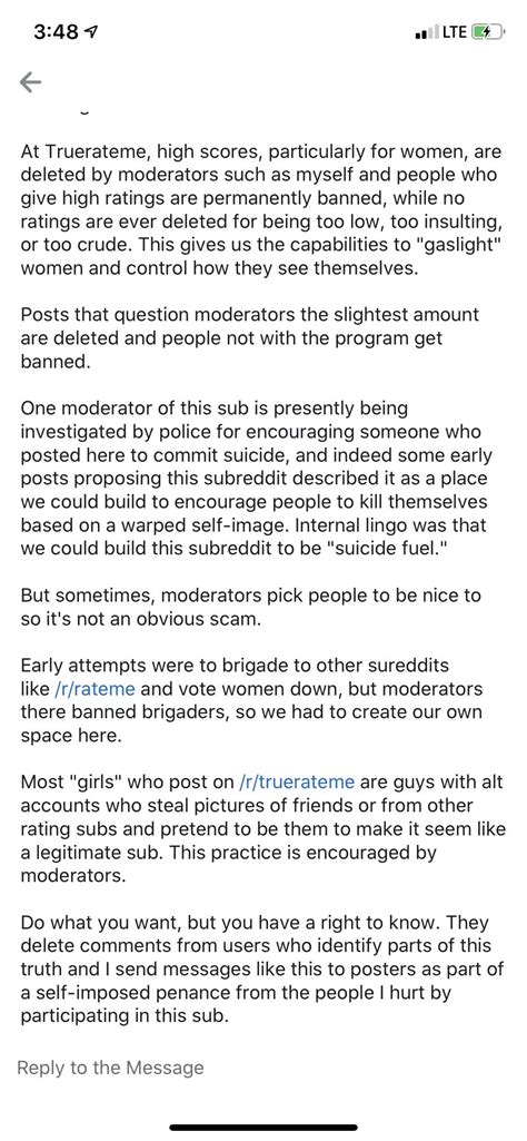 Problems with r/TrueRateMe (Written By a Former Mod)